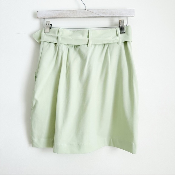 NWT Dynamite Pale Pastel Green Belted Mini Skirt sz XS - Picture 3 of 4